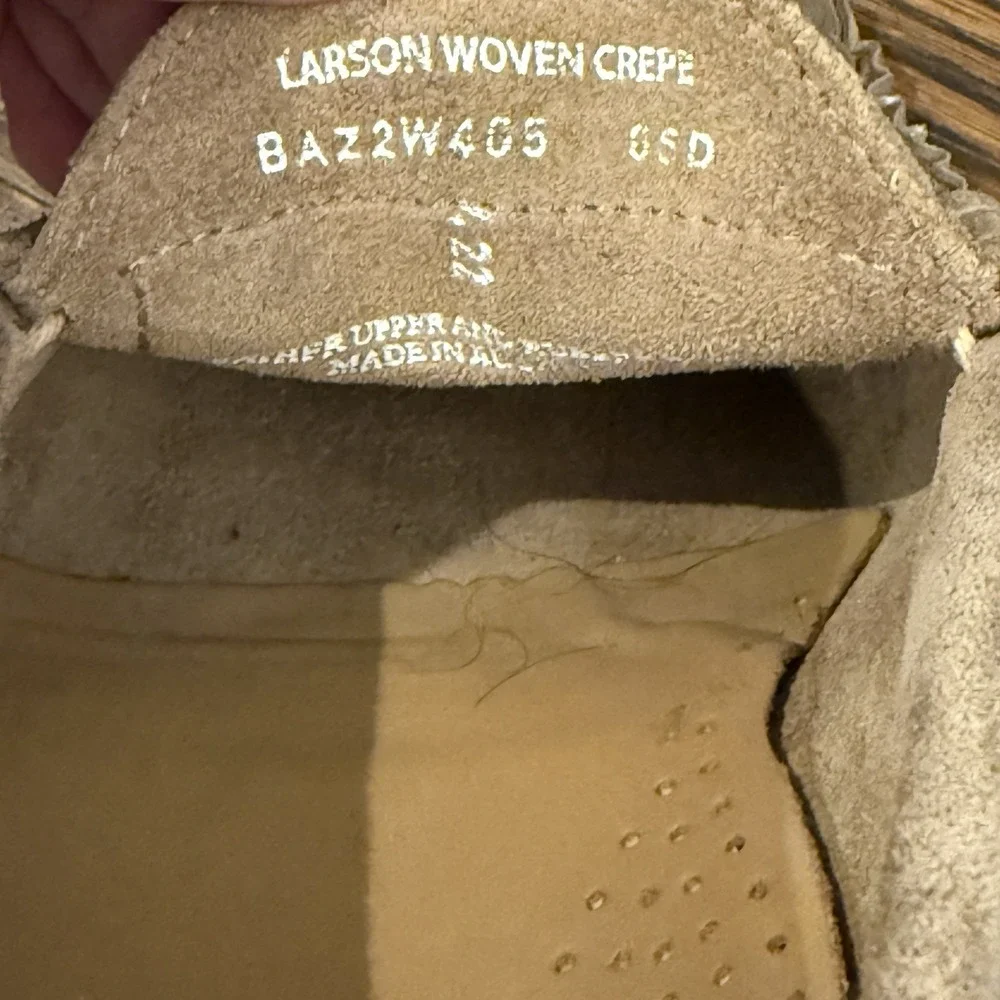 GH Bass Loafers Mens 8.5D Taupe Larson Woven Crepe Weejuns Penny‎ Shoes